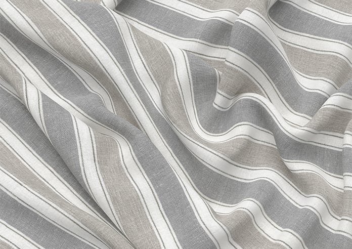 Port Laurent Stripe, Stonewash Grey - Twist&Fit Roman Blind - Image 4